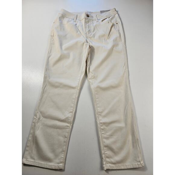 NWT Chicos 00 (2) slim leg lyocell blend cropped career business casual pants - Picture 1 of 7